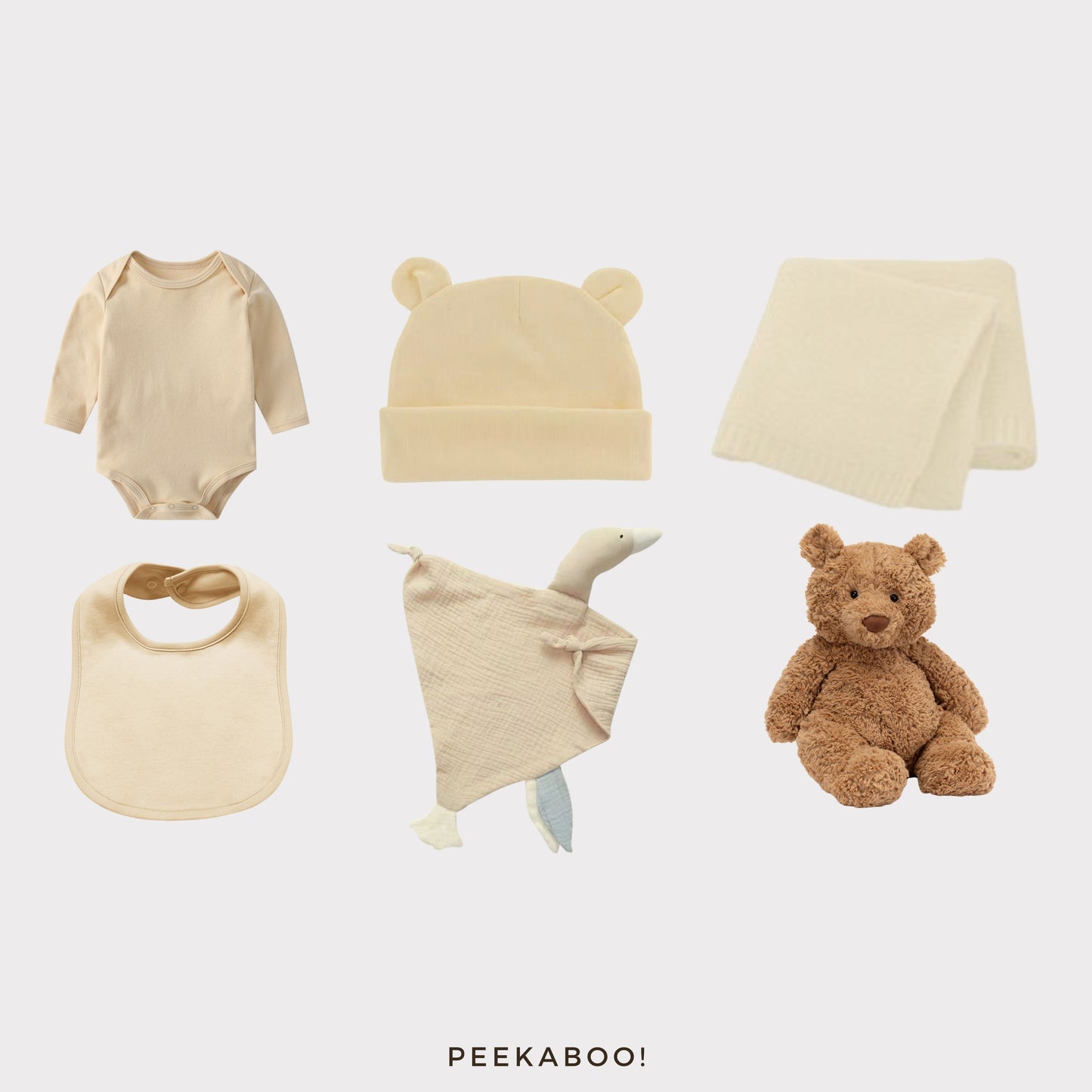 Personalised Jellycat Baby Shower Gift Set - Beige Bear