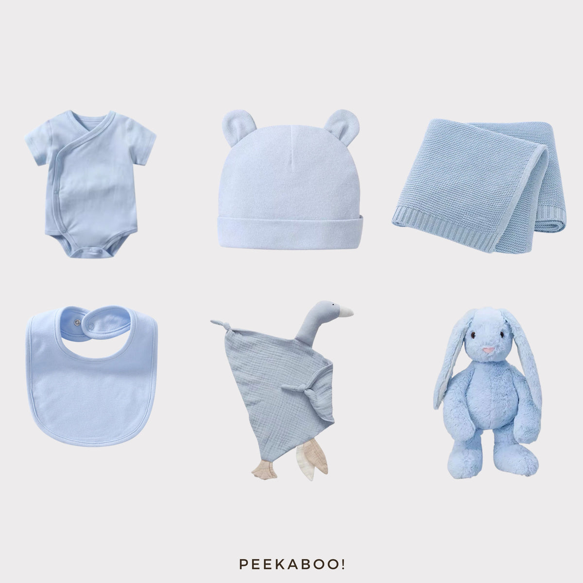 Personalised Jellycat Baby Shower Gift Set - Blue