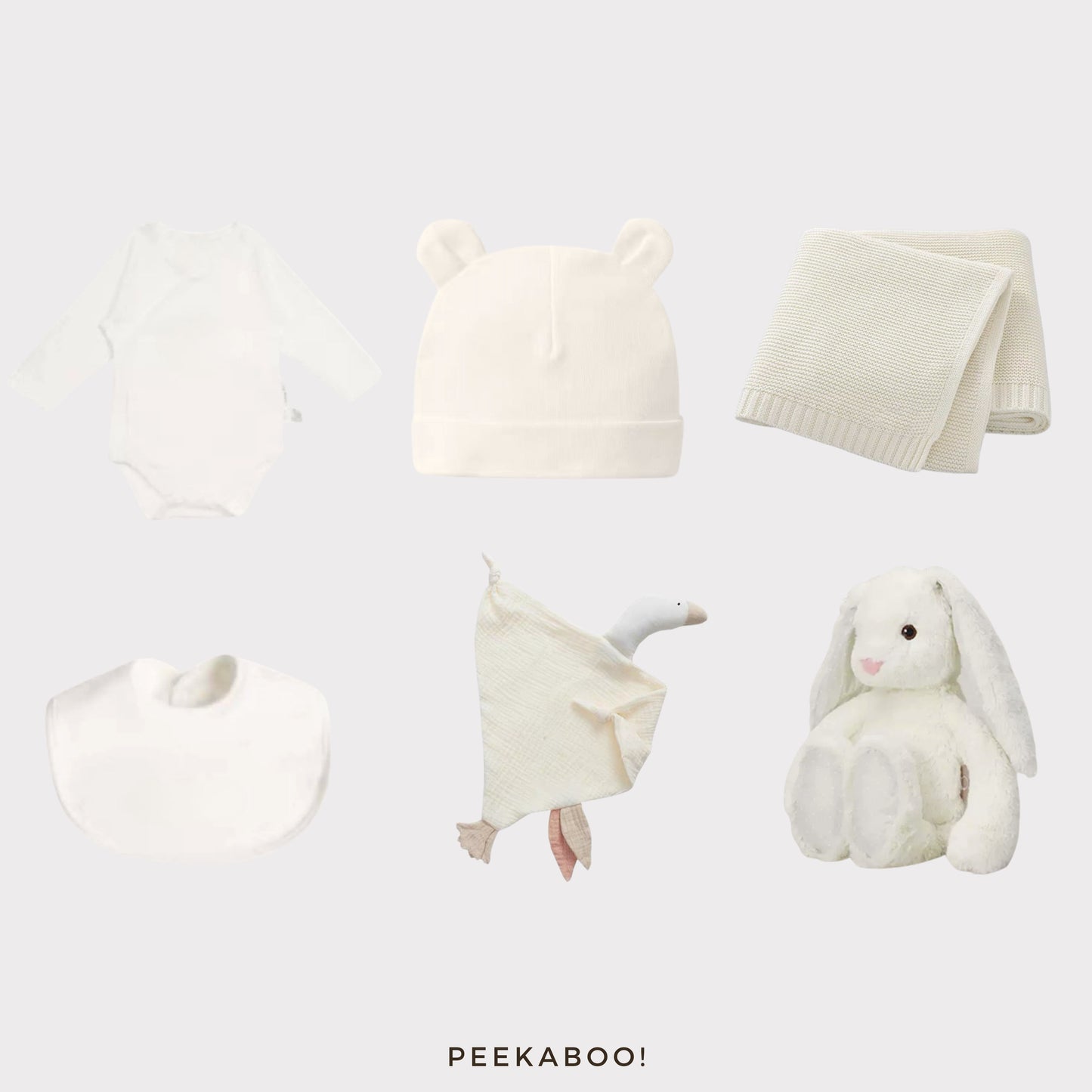 Personalised Jellycat Baby Shower Gift Set - White