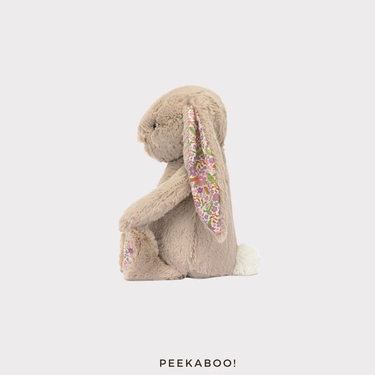 Personalised Jellycat Blossom Bunny - Beige Colour 'Petal'