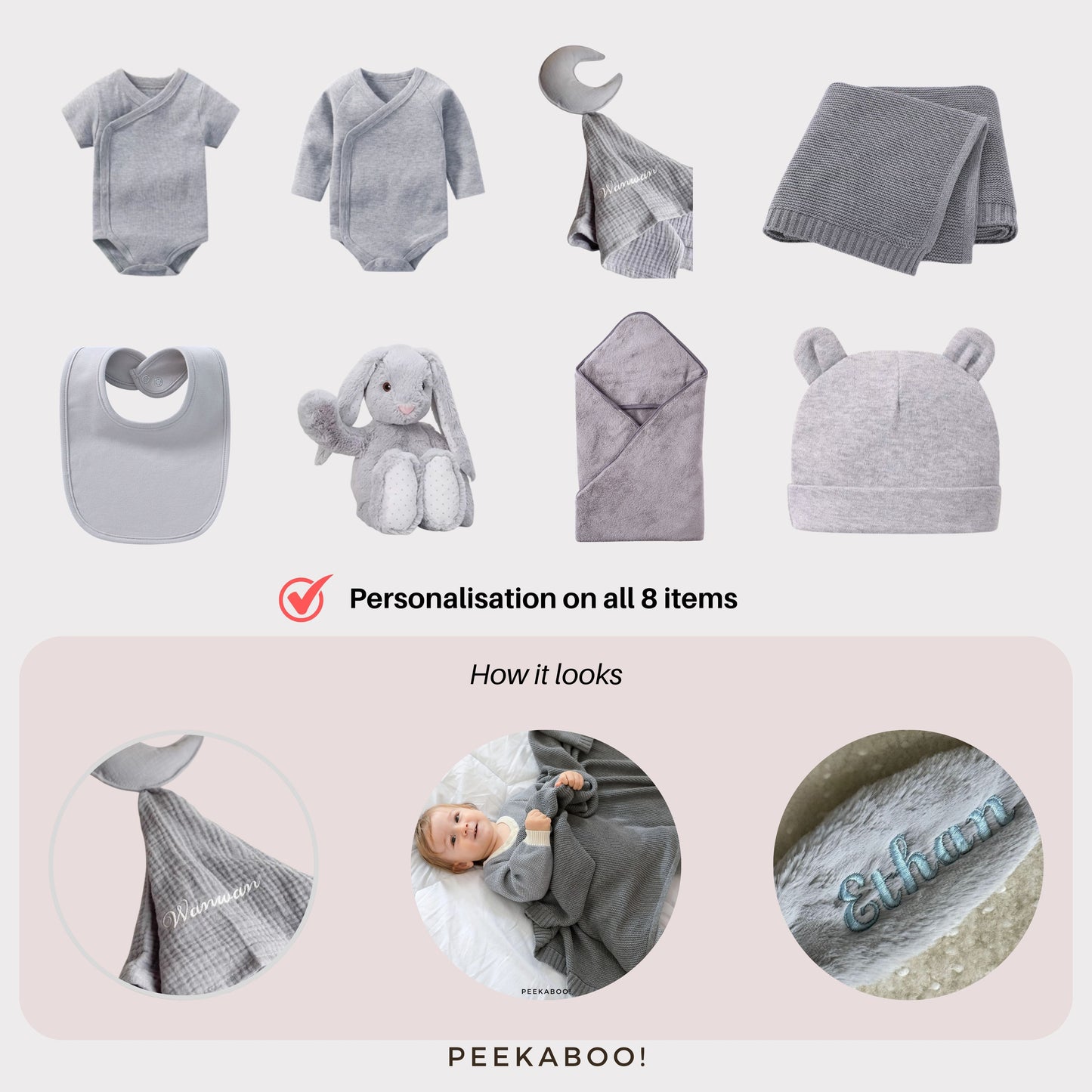 Personalised-Newborn-Baby-Welcome-Giftset-Grey-Normal-Detils-Peekaboo-normal-personalisation