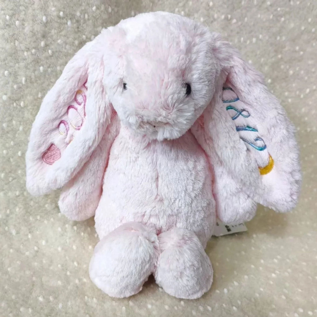 Personalised Jellycat Blossom Bunny Singapore — custom embroidered with baby's name