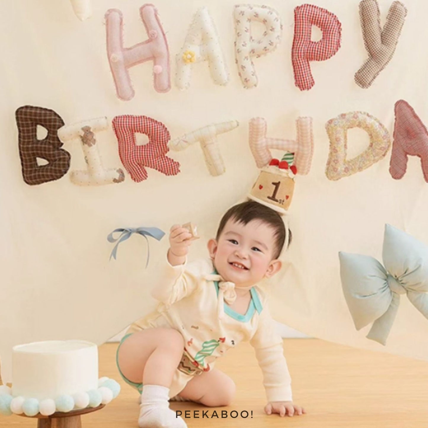 Baby-Bodysuit-Hat-First-Birthday-Gift-Set-Cover-Peekaboo