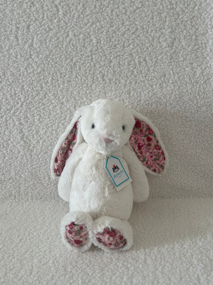 Personalised Jellycat Blossom Bunny - Cream Colour 'Berry'
