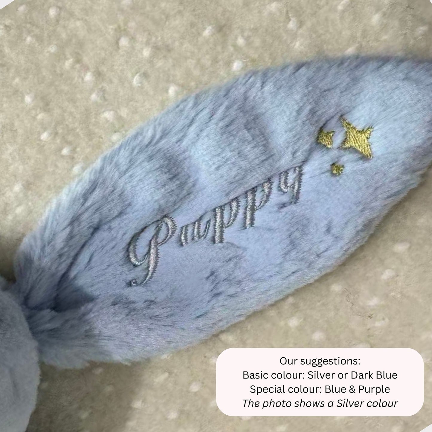 Personalised Jellycat Bashful Bunny - Blue Colour