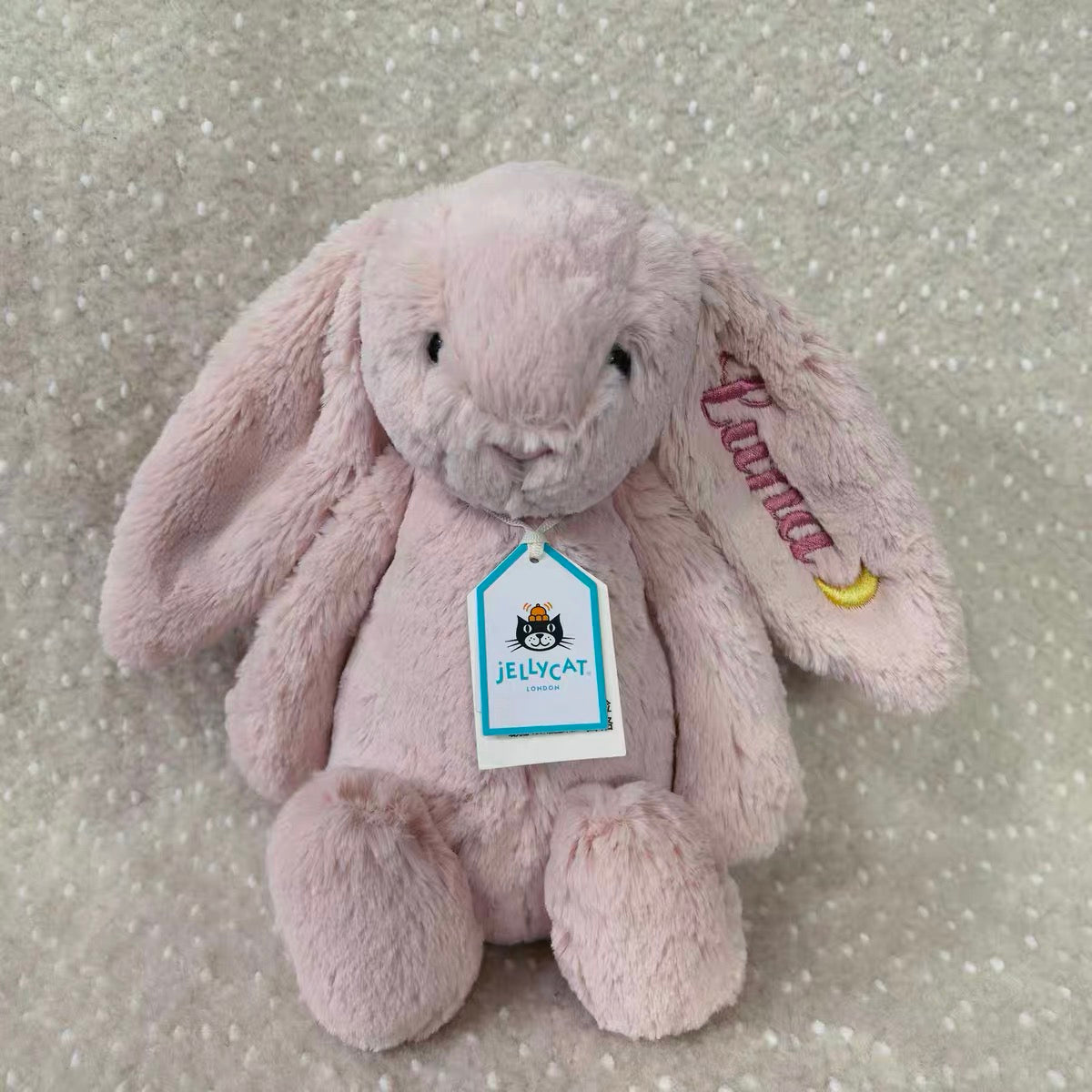 Personalised Jellycat Bashful Bunny - Blush Colour