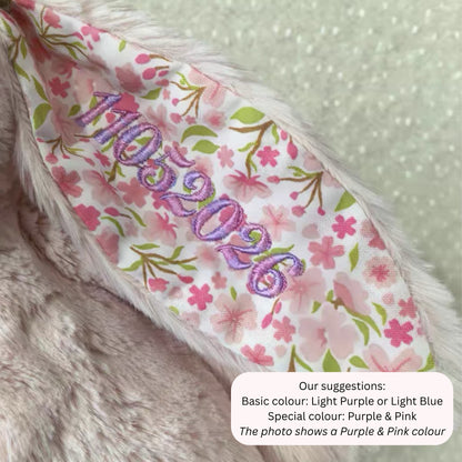 Personalised Jellycat Blossom Bunny -  Blush Colour 'Cherry'