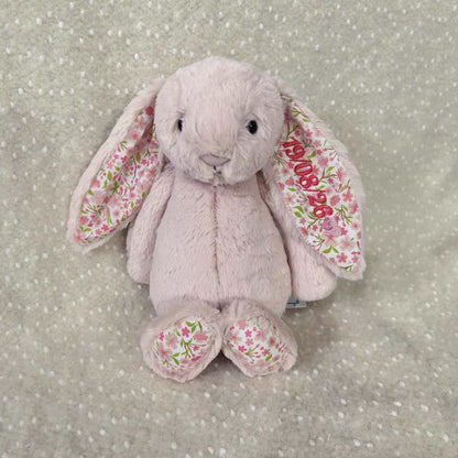 Personalised Jellycat Blossom Bunny -  Blush Colour 'Cherry'