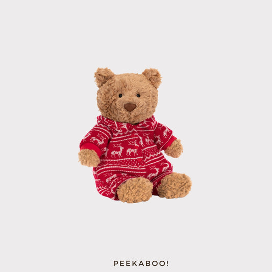 Jellycat-Bartholomew-Bear-Winter-Pyjamas-cover-Peekaboo