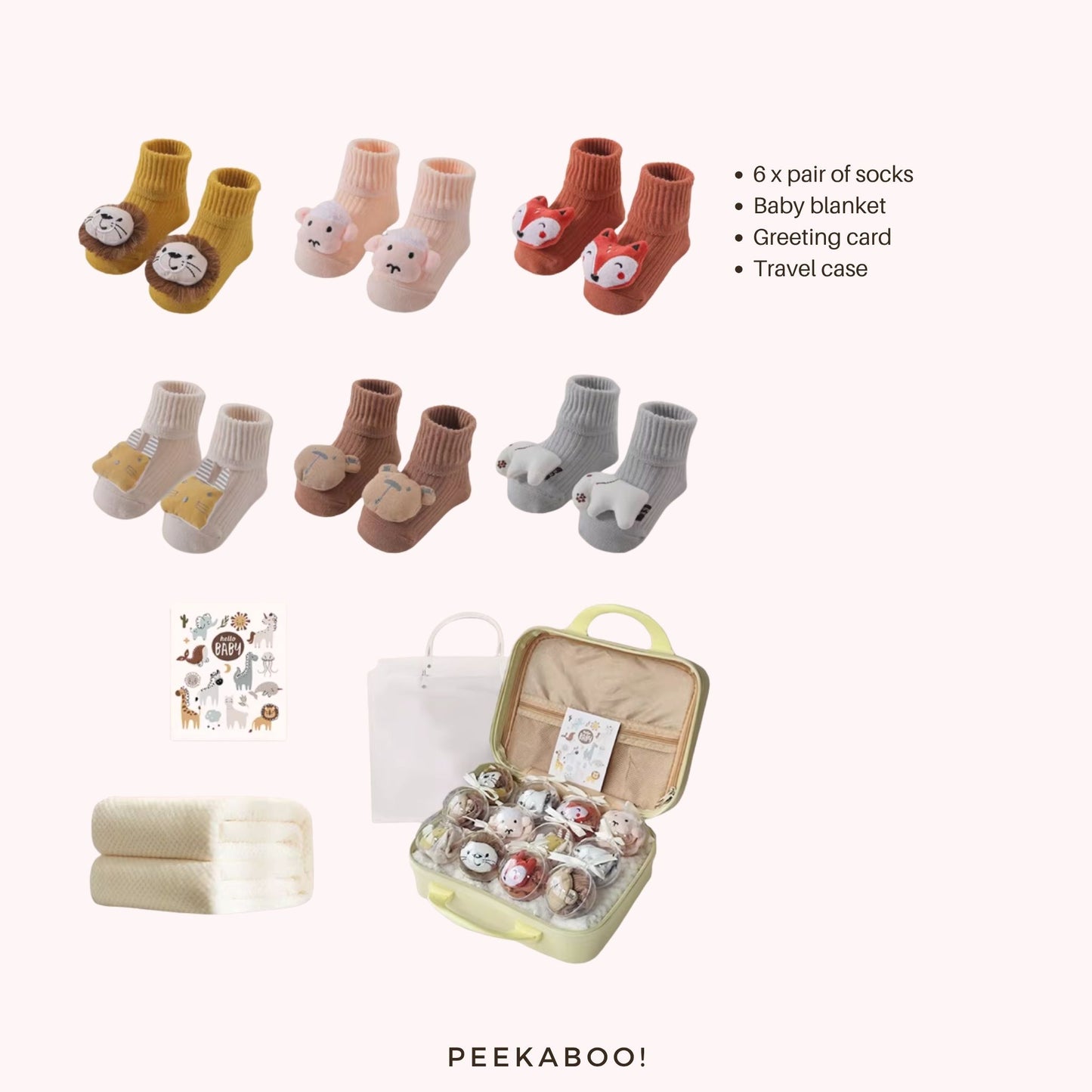 Personalised Baby Accessories All-in-one Gift Set - Animal