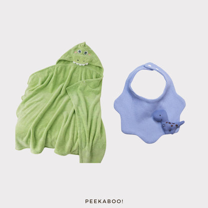 Personalised-Baby-Bib-Blanket-Giftset-Dinosaur-Cover2-Peekaboo