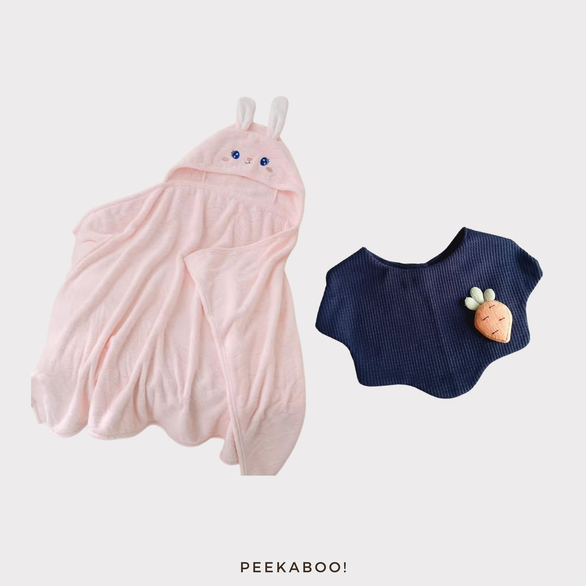 Personalised-Baby-Bib-Blanket-Giftset-Rabbit-Cover2-Peekaboo