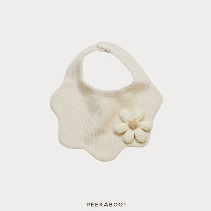Personalised-Baby-Bib-Flower-White-Cover-Peekaboo