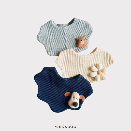 Personalised-Baby-Bib-Giftset-Animal-Flower-Cover-Peekaboo