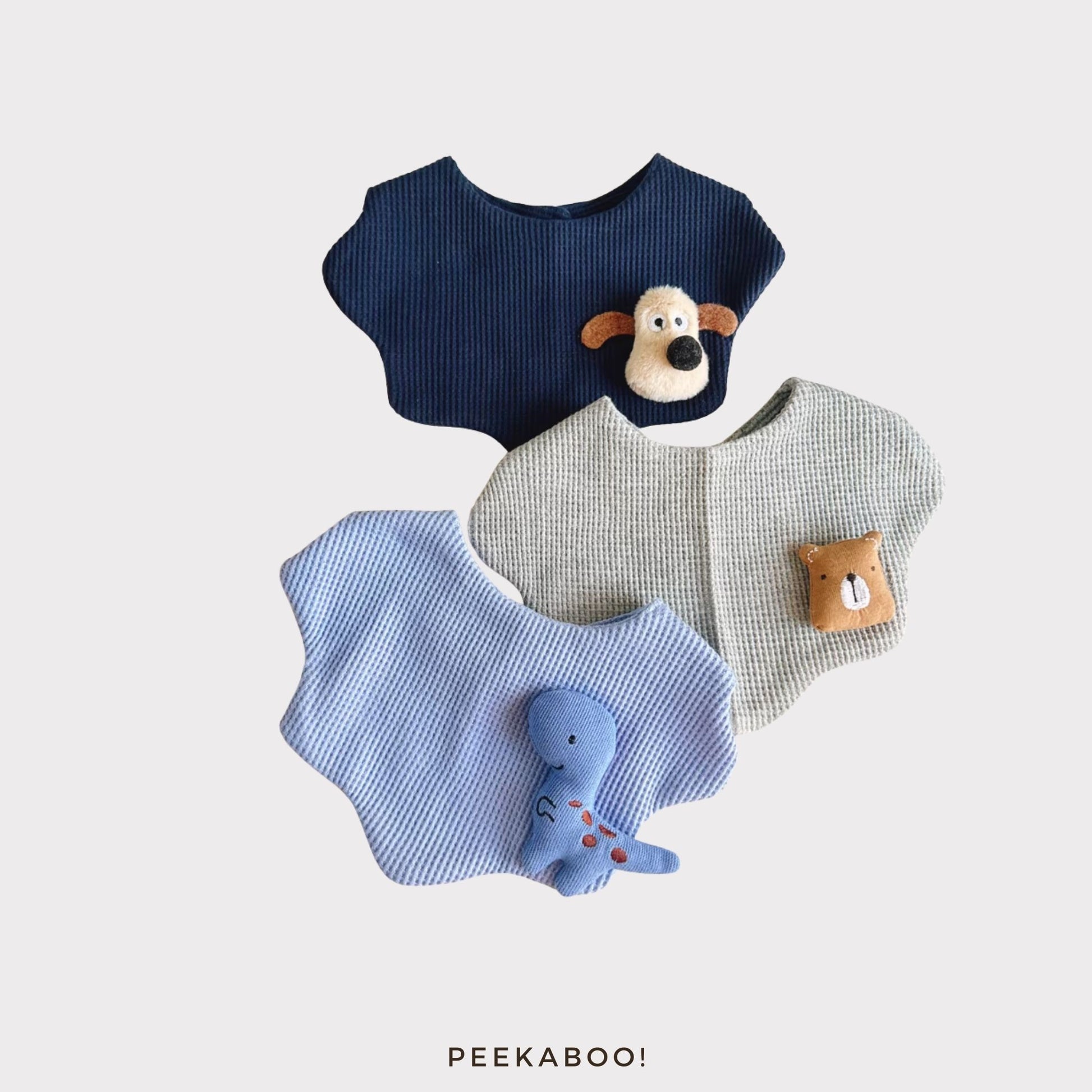 Personalised-Baby-Bib-Giftset-Woodland-Animal-Cover-Peekaboo