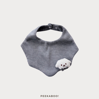 Personalised-Baby-Bib-Puppy-Grey-Cover-Peekaboo