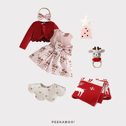 Personalised Baby Essential All-in-one Gift Set - Christmas Baby Girl