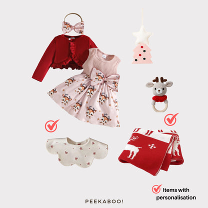 Personalised Baby Essential All-in-one Gift Set - Christmas Baby Girl