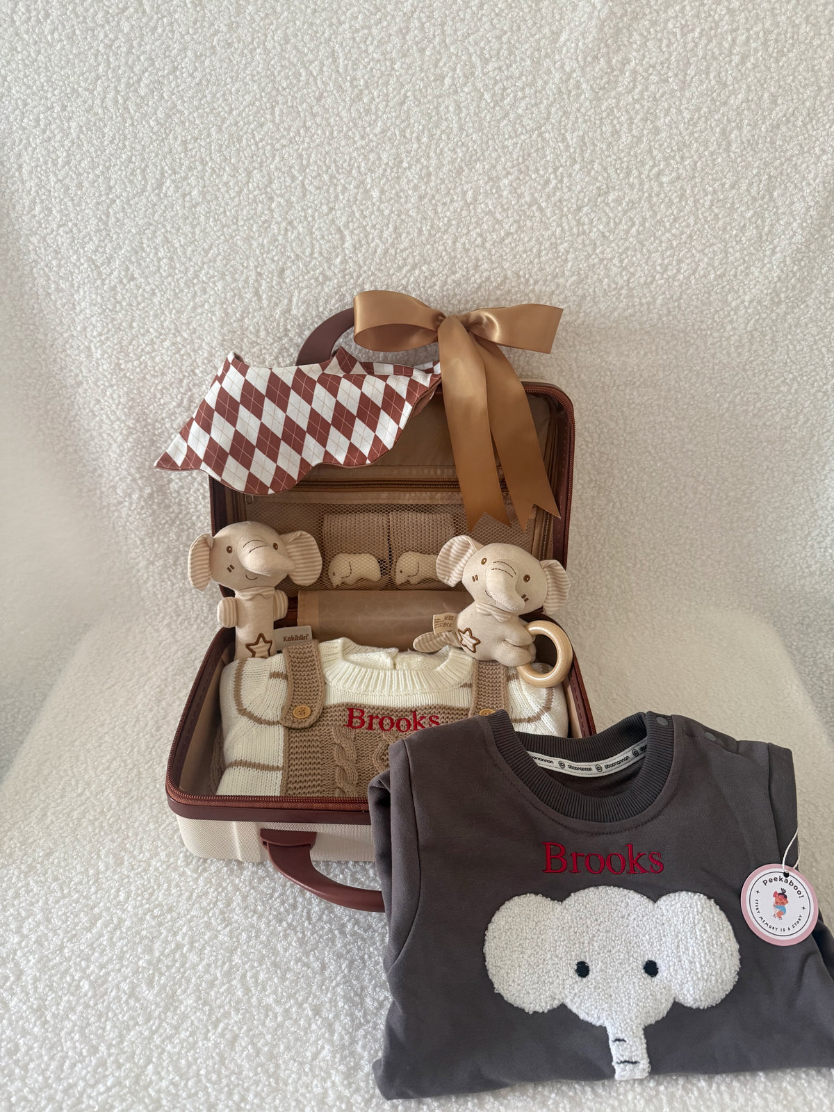 Personalised Baby Essential All-in-one Gift Set - Elephant