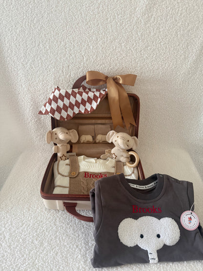 Personalised Baby Essential All-in-one Gift Set - Elephant