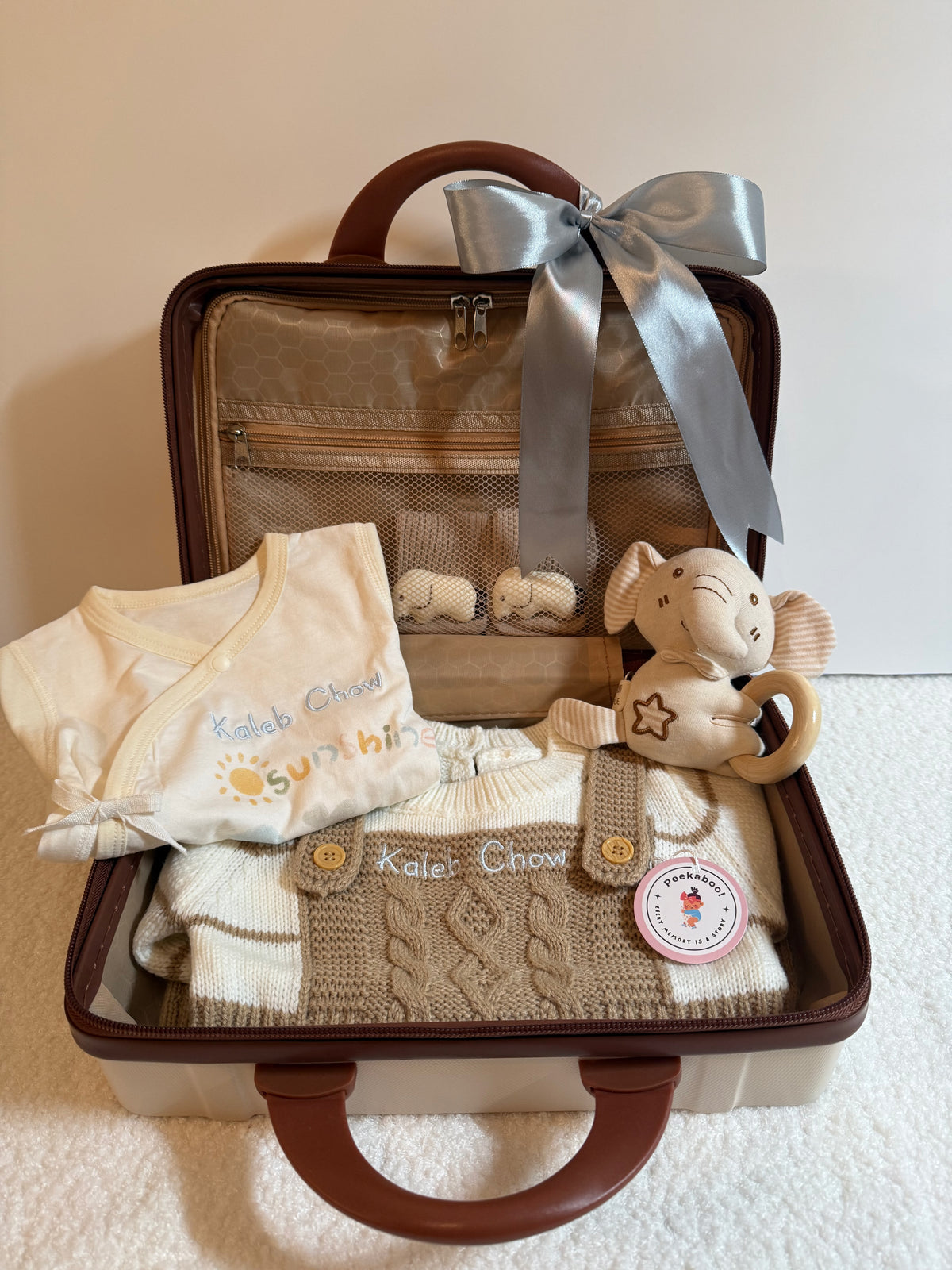 Personalised Baby Essential All-in-one Gift Set - Elephant