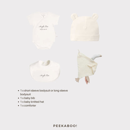 Personalised Baby Essential Gift Set - White