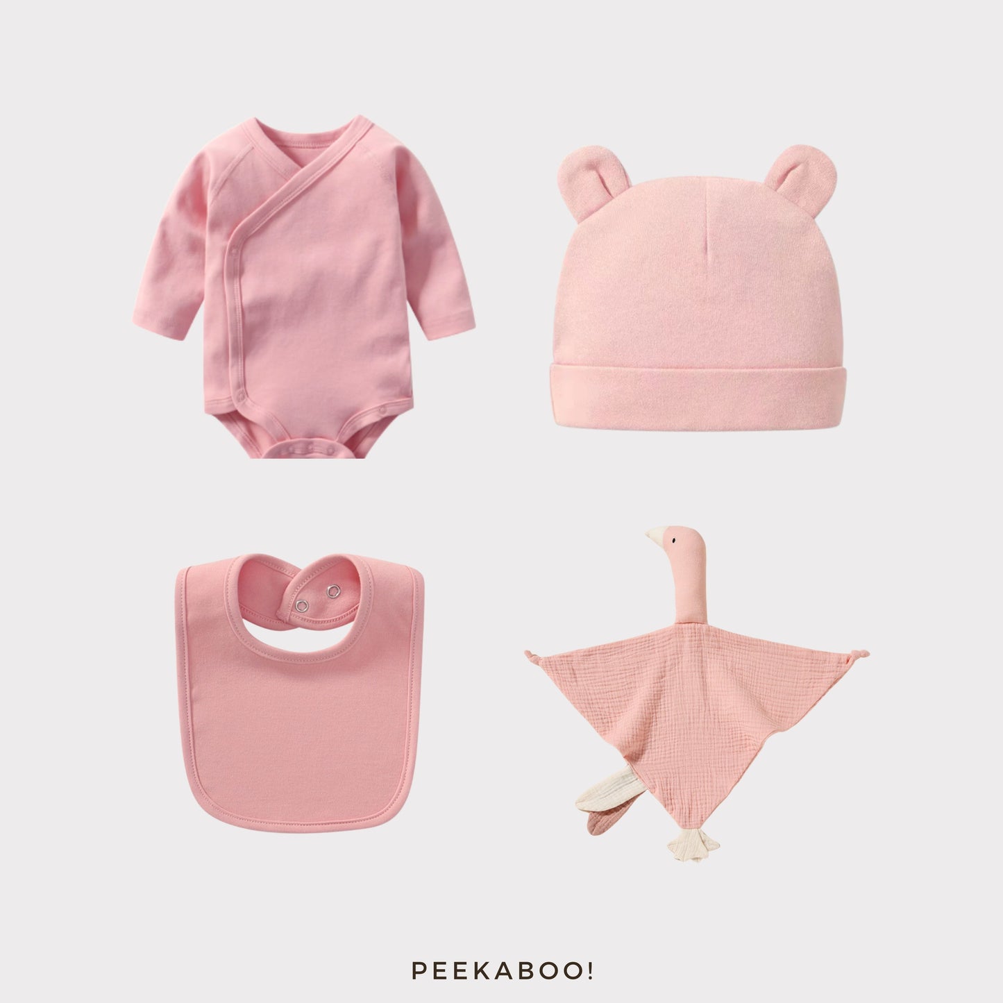 Personalised Baby Essential Gift Set - Pink