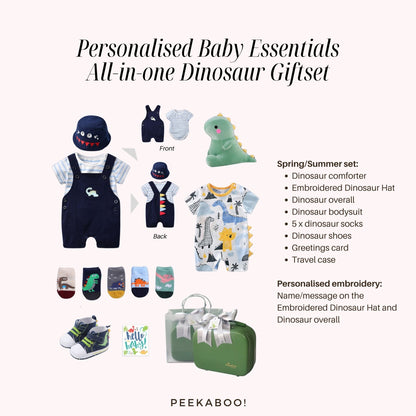 Personalised-Baby-Essentials-Dinosaur-Giftset-Spring-Summer