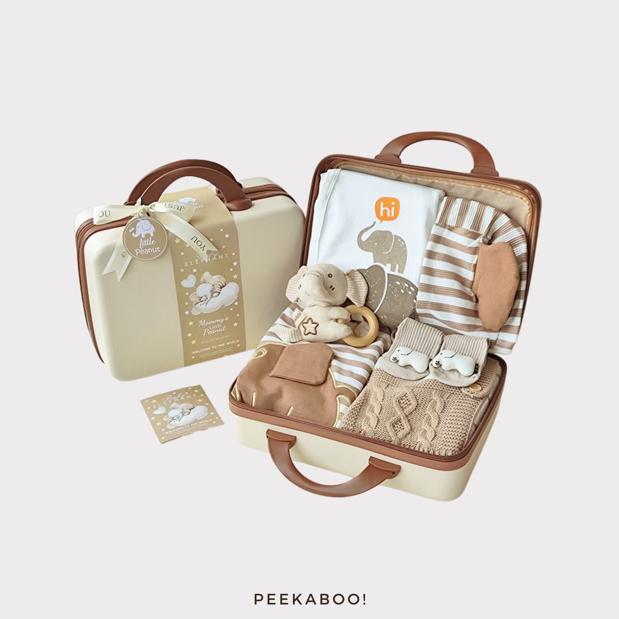 Personalised Baby Essential All-in-one Gift Set - Elephant