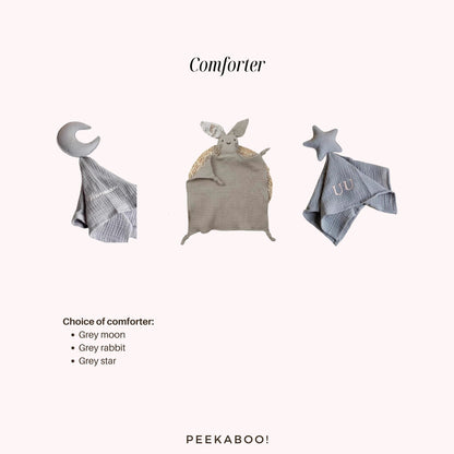 Personalised-Baby-Giftset-Grey-Comforter-Peekaboo