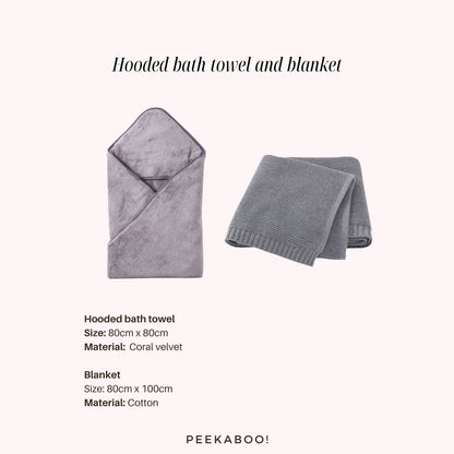 Personalised-Baby-Giftset-Towel-Blanket-Grey-Details-Peekaboo