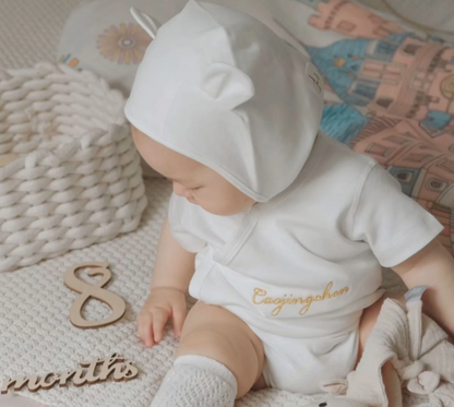 Personalised Baby Short-sleeve Bodysuit and Bib - Welcome Gift Set