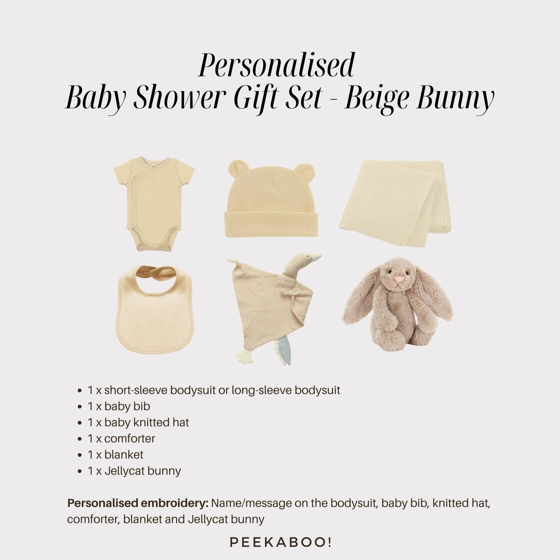 Personalised-Baby-Shower-Giftset-Beige-Bunny-Detils-Peekaboo