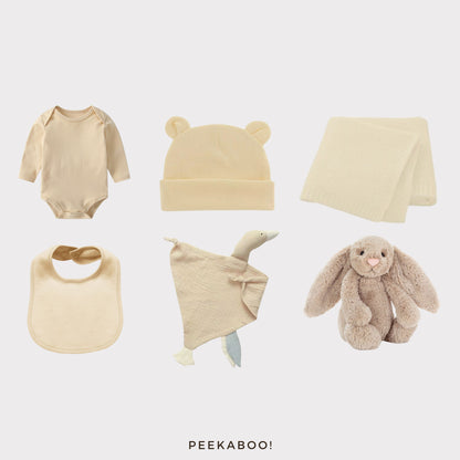 Personalised Jellycat Baby Shower Gift Set - Beige Bunny