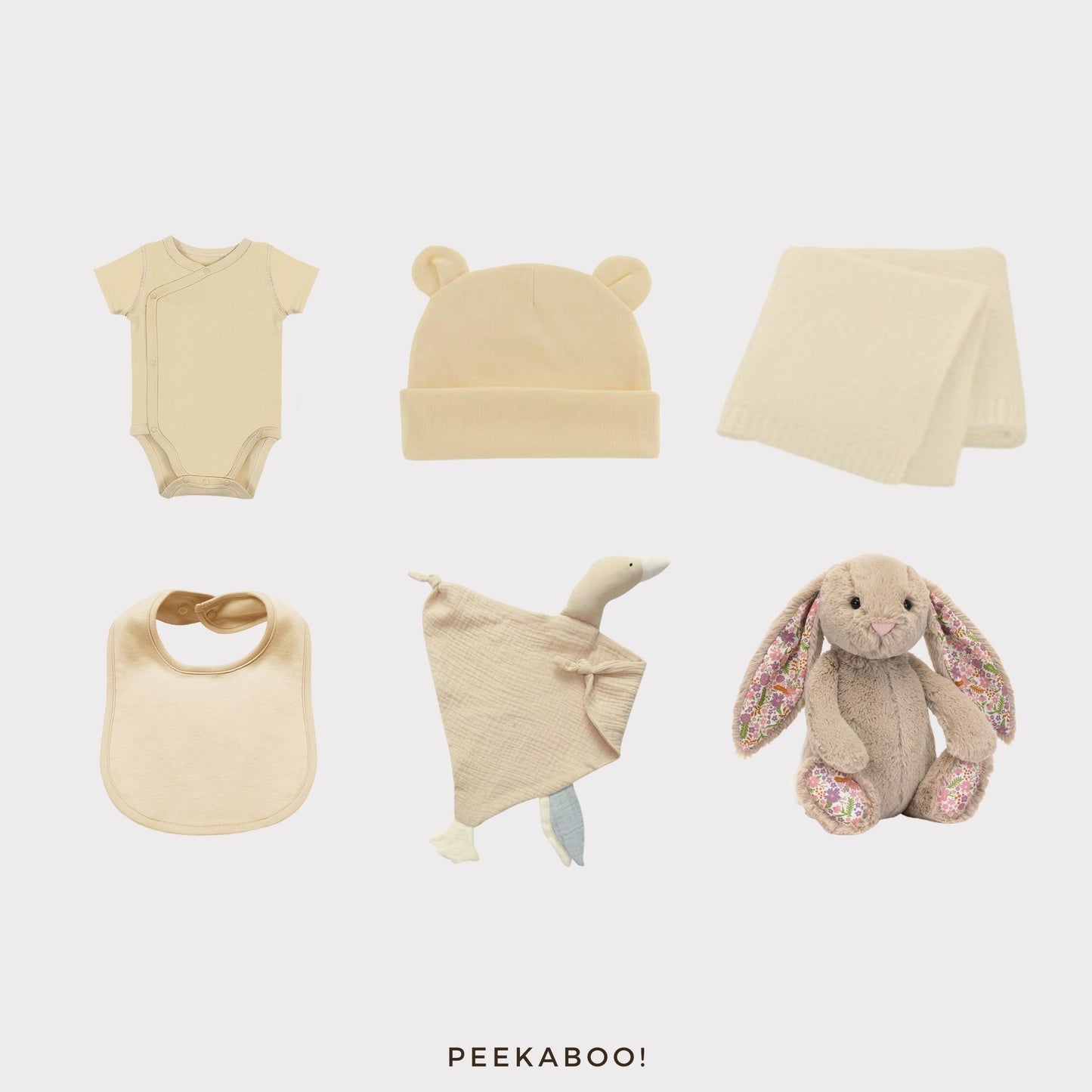 Personalised-Baby-Shower-Giftset-Beige-Petal-Cover-Peekaboo