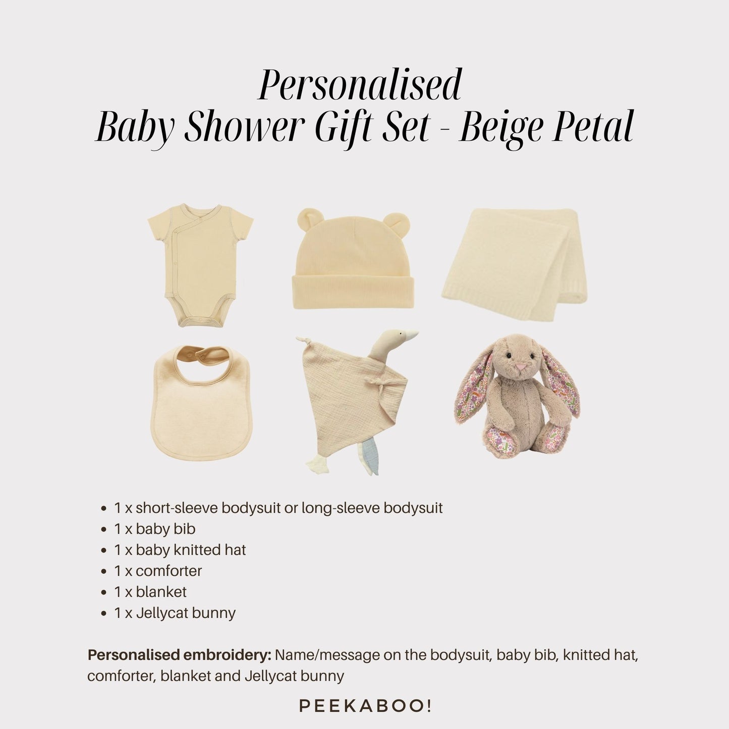Personalised-Baby-Shower-Giftset-Beige-Petal-Details-Peekaboo