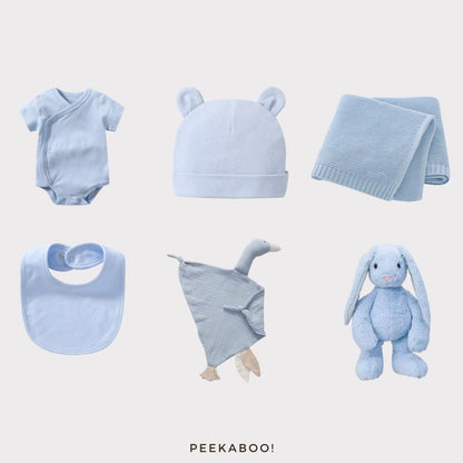 Personalised Jellycat Baby Shower Gift Set - Blue