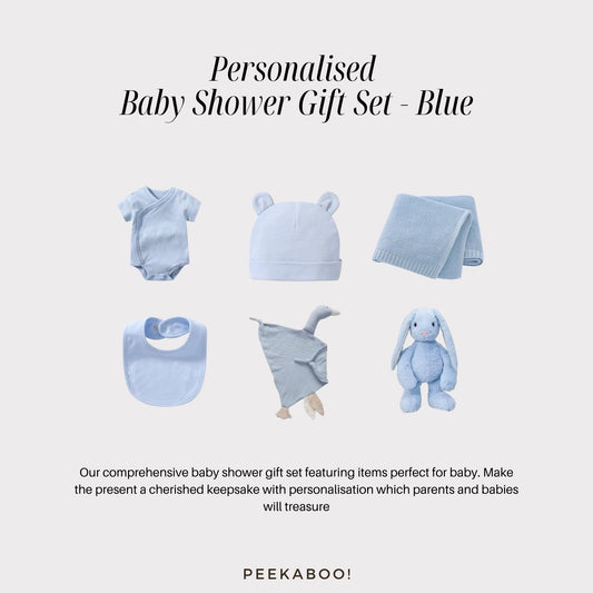 Personalised Baby Shower Gift Set - Blue