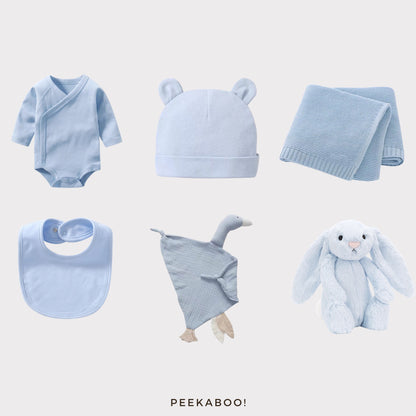 Personalised Jellycat Baby Shower Gift Set - Blue