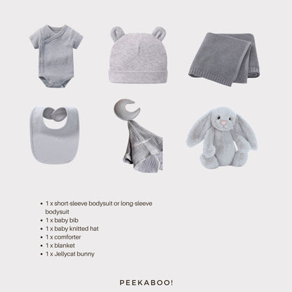 Personalised-Baby-Shower-Giftset-Grey-Detils-Peekaboo-jellycat-nonpersonalisation