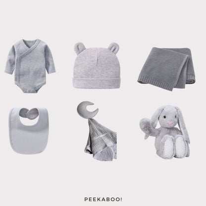 Personalised Jellycat Baby Shower Gift Set - Grey