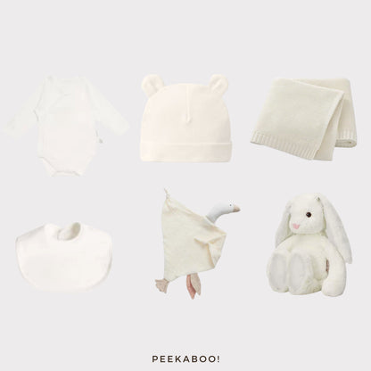 Personalised Jellycat Baby Shower Gift Set - White