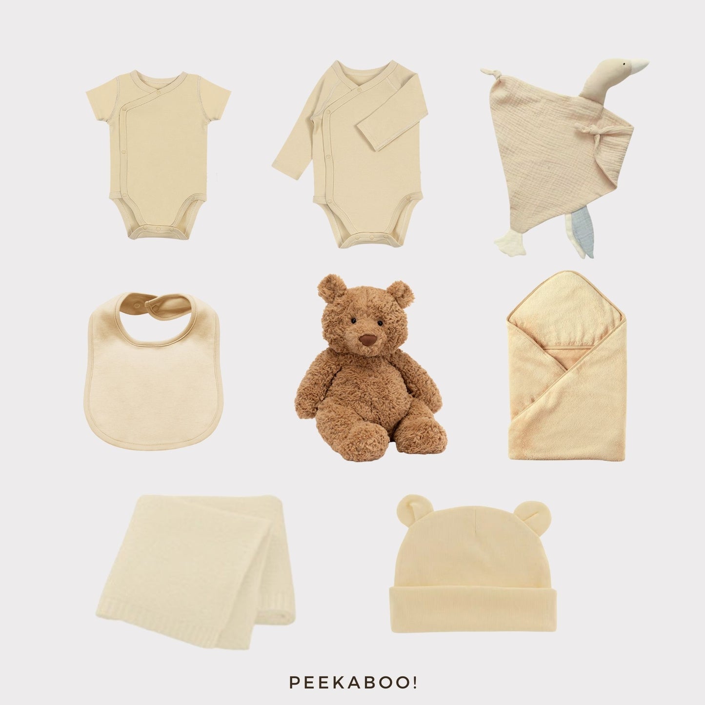 Personalised Jellycat Newborn Baby Welcome Gift Set - Beige Bear