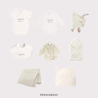 Personalised-Baby-newborn-Giftset-White-Cover-Peekaboo
