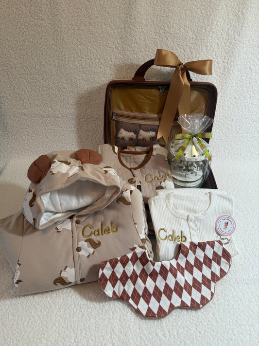 Personalised Baby Essential All-in-one Gift Set - Zodiac Horse