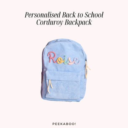 Personalised-Back-to-School-Corduroy-Backpack-Blue