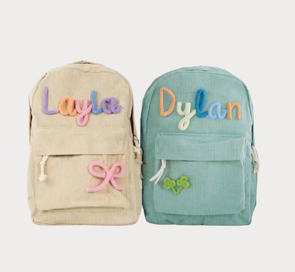 Personalised Back to School Corduroy Backpack