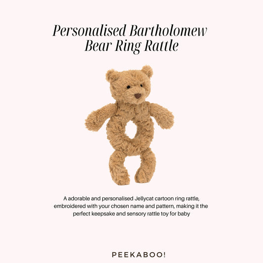 Personalised-Bartholomew-Bear-Ring-Rattle-Peekaboo