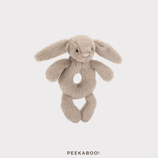 Personalised-Bashful-Beige-Bunny-Ring-Rattle-Cover-Peekaboo