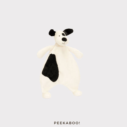 Personalised-Bashful-Black-Cream-Puppy-Comforter-Cover-Peekaboo